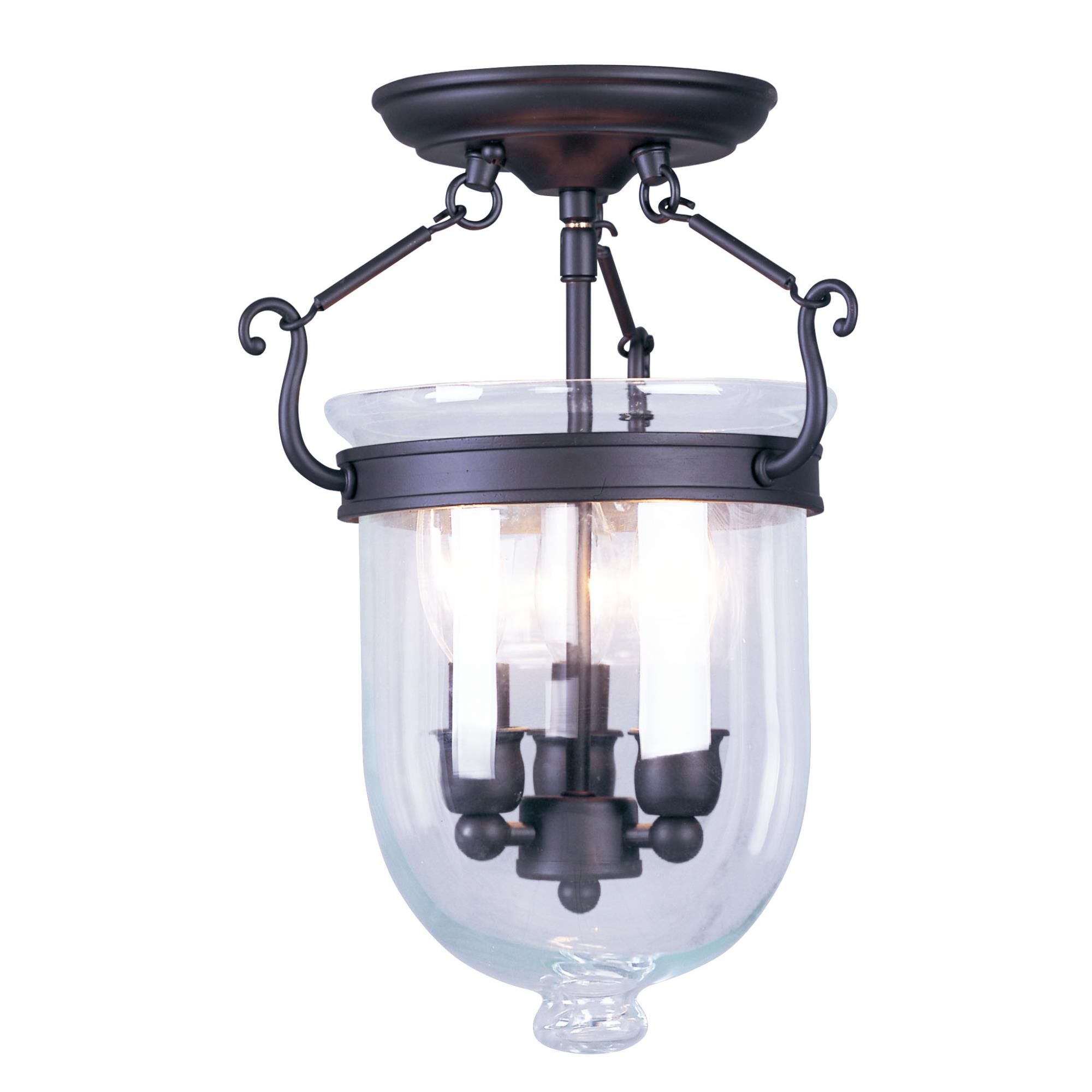 Jefferson 10 Inch 3 Light Semi Flush Mount by Livex Lighting